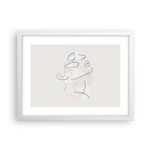 Póster en marco blanco - Contorno de un sueño - 40x30 cm