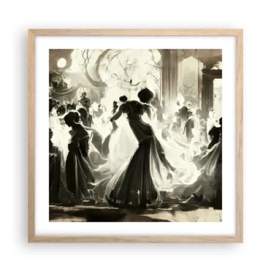 Póster en marco roble claro - Gran mascarada - 50x50 cm