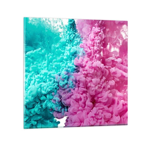 Cuadro sobre vidrio - Impresiones sobre Vidrio - Un choque decisivo - 70x70 cm