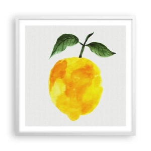 Póster en marco blanco - Cómo conocer el sabor del sol - 60x60 cm