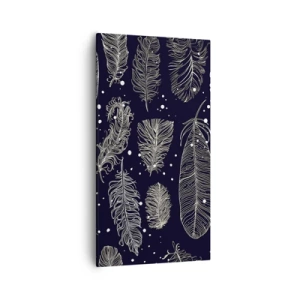 Cuadro sobre lienzo - Impresión de Imagen - Encaje de plumas - 55x100 cm