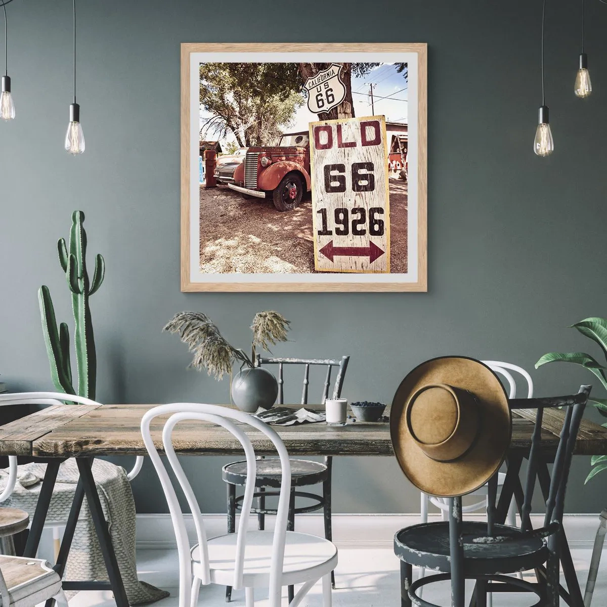 Póster en marco roble claro - Una leyenda de la América profunda - 40x40 cm