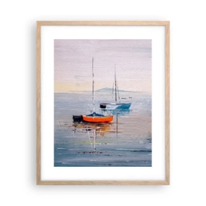 Póster en marco roble claro - Un más que merecido descanso - 40x50 cm