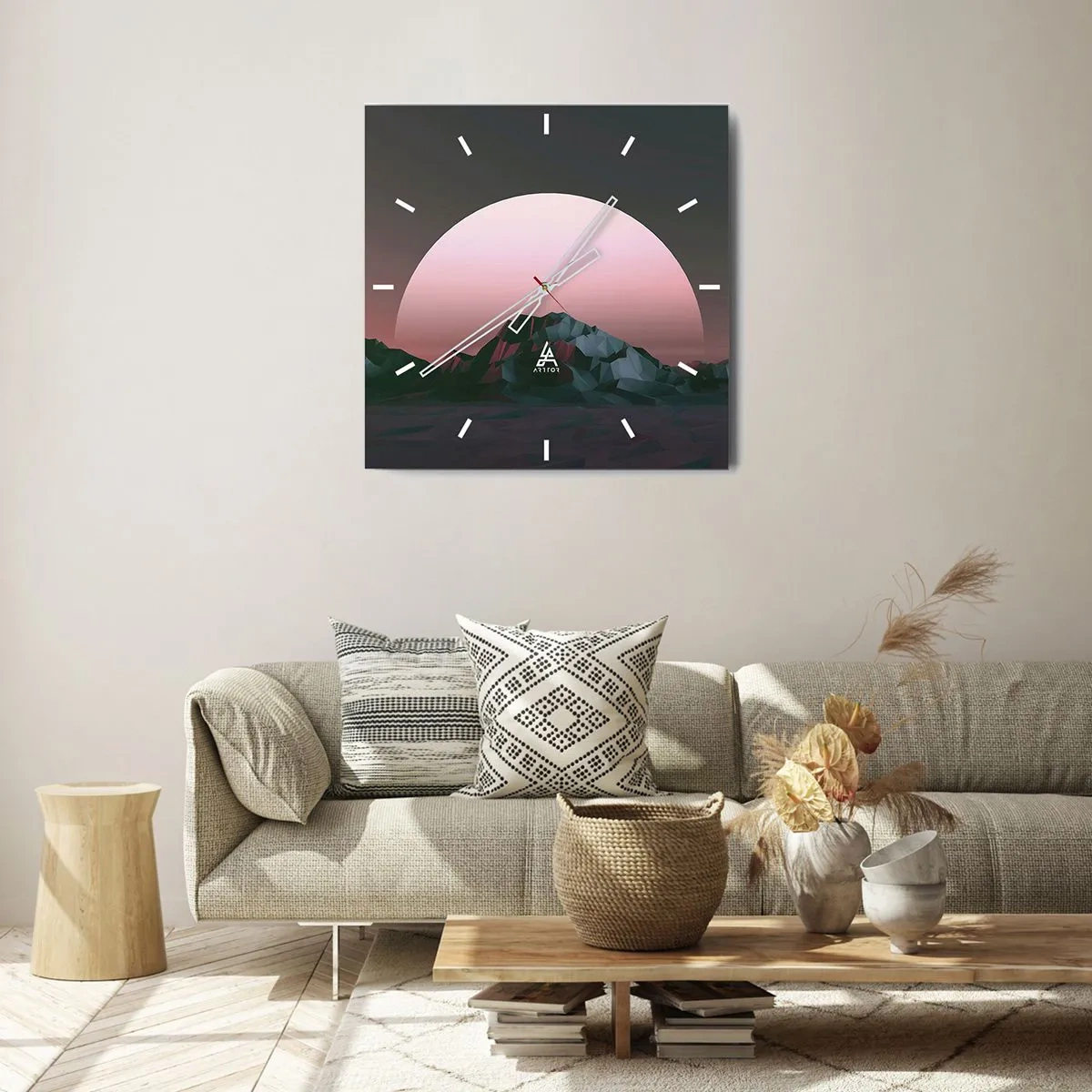 Reloj de pared - Reloj de vidrio - En una galaxia muy muy lejana - 40x40 cm