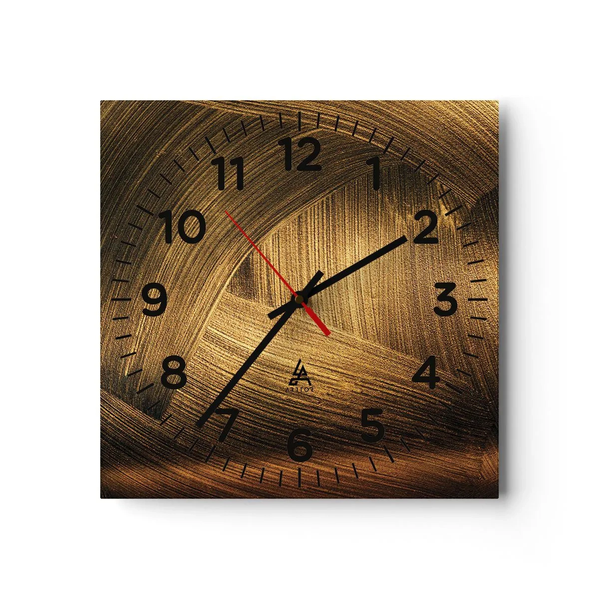 Reloj de pared - Reloj de vidrio - En un laberinto de oro - 30x30 cm