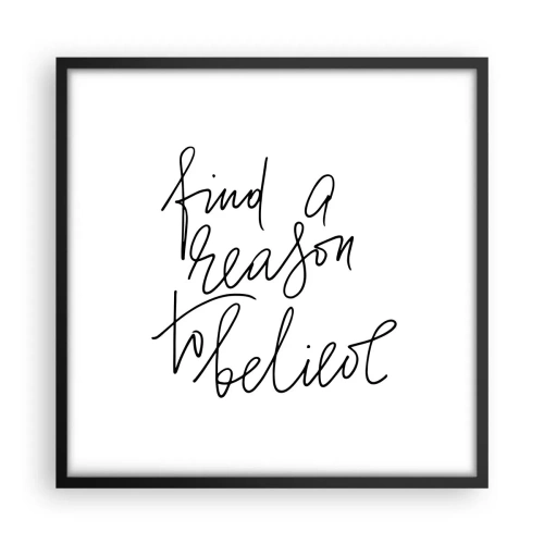 Póster en marco negro - Es posible - 50x50 cm