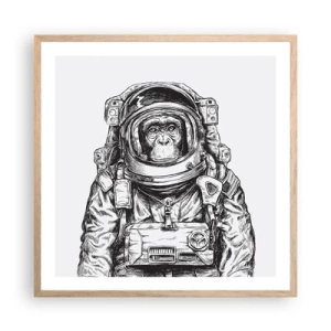 Póster en marco roble claro - Evolución alternativa - 60x60 cm