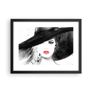 Póster en marco negro - Dama de negro - 40x30 cm