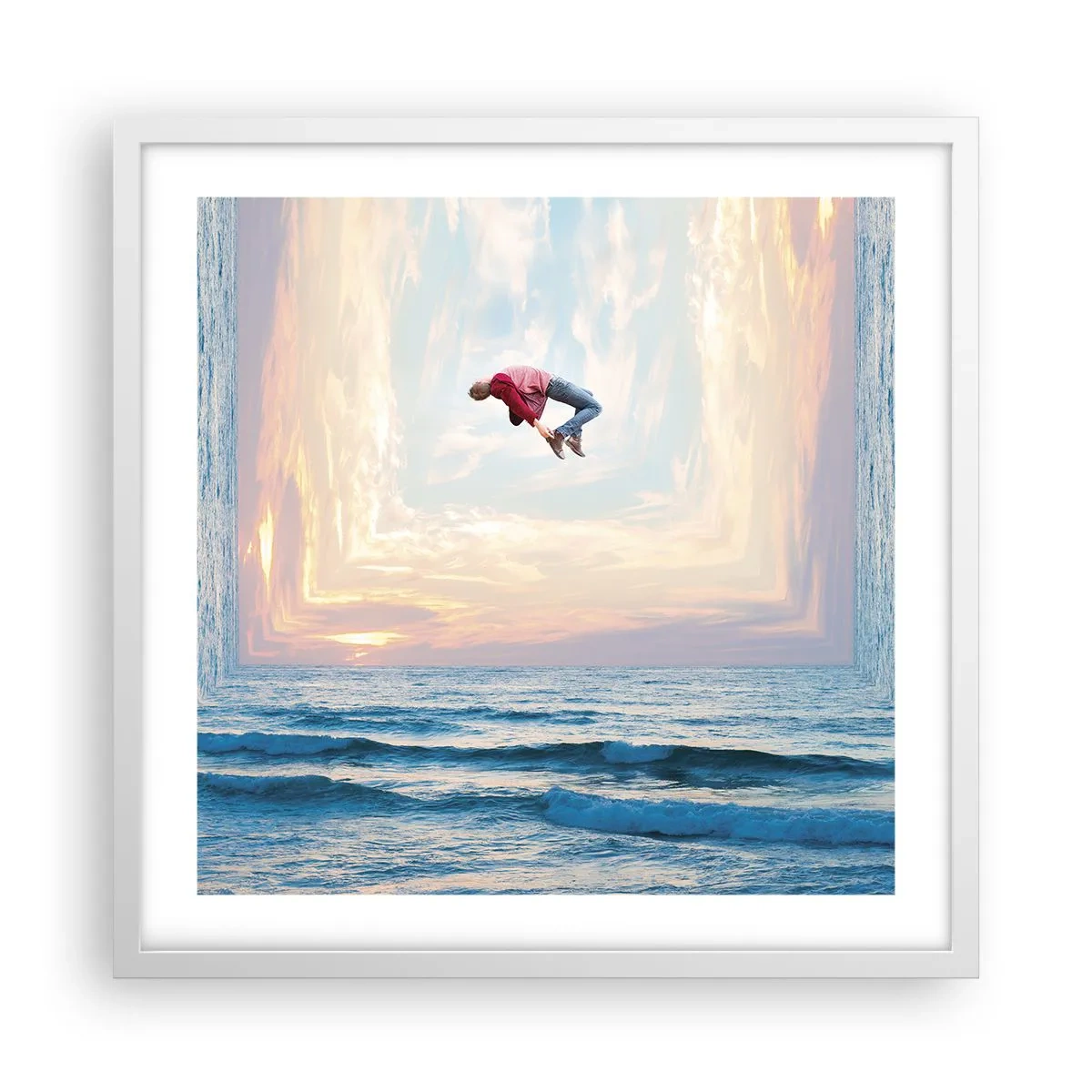 Póster en marco blanco - A otra dimensión - 50x50 cm