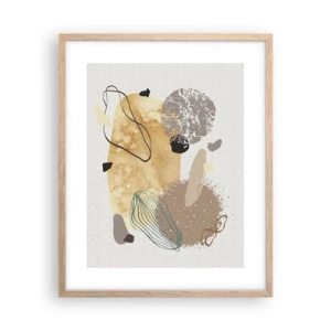 Póster en marco roble claro - Plumología aplicada - 40x50 cm