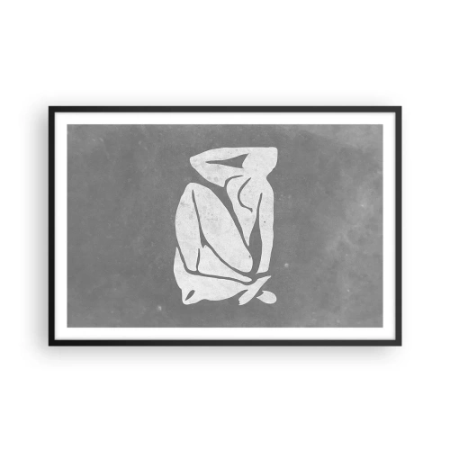 Póster en marco negro - En sus pensamientos - 91x61 cm