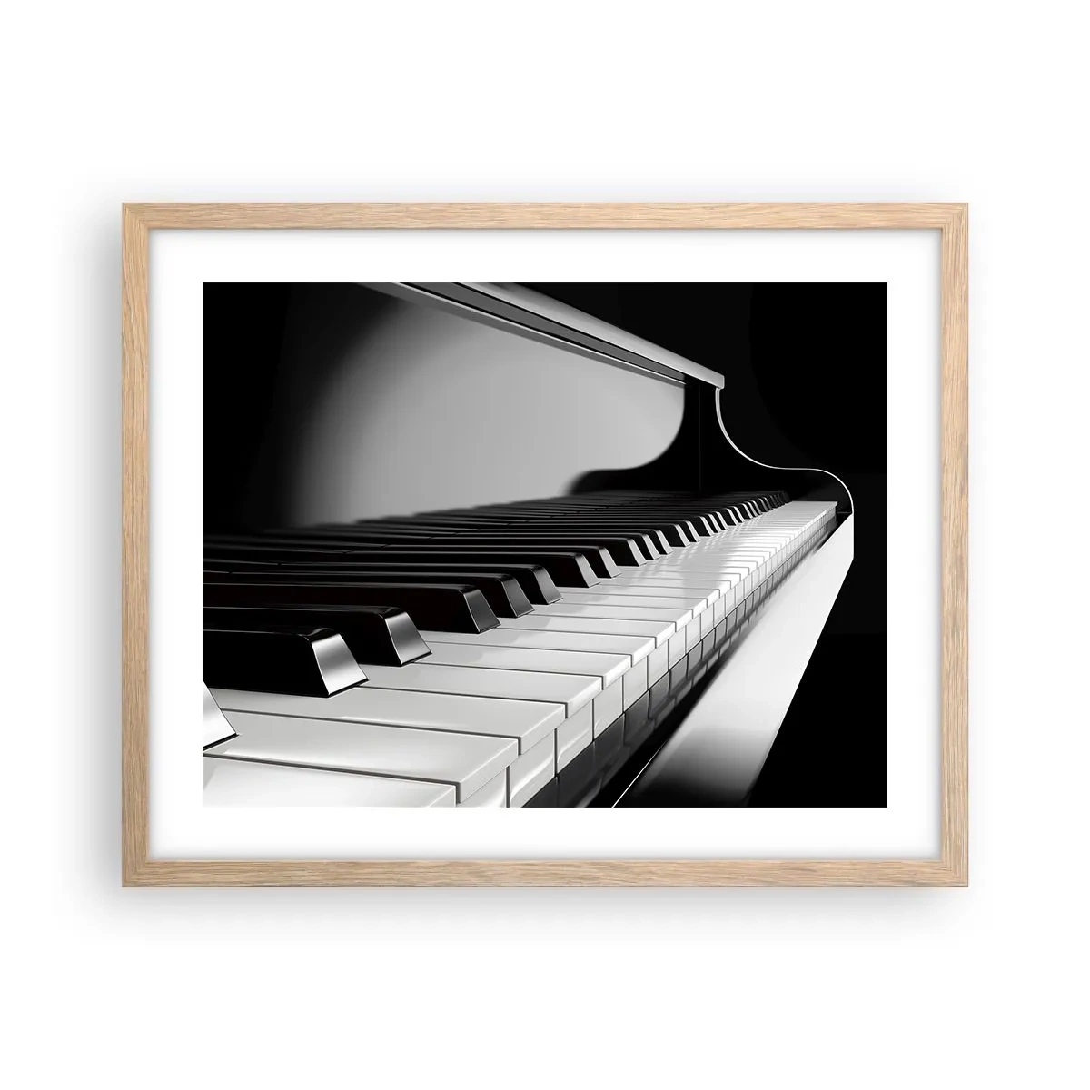 Póster en marco roble claro - Armonía musical - 50x40 cm