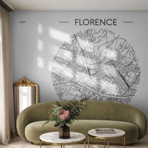 Fotomural personalizado Standard Eco - Anatomía de Florencia - Mapa, Florencia, Italia