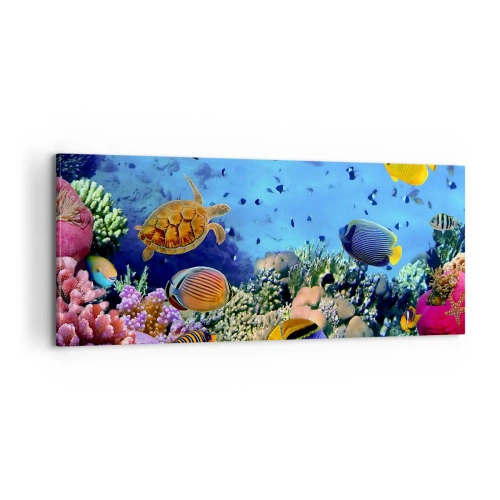 Cuadro sobre lienzo - Impresión de Imagen - Y qué sabemos de la vida... - 100x40 cm