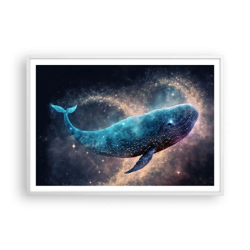 Póster en marco blanco - Existe un mundo diferente - 100x70 cm