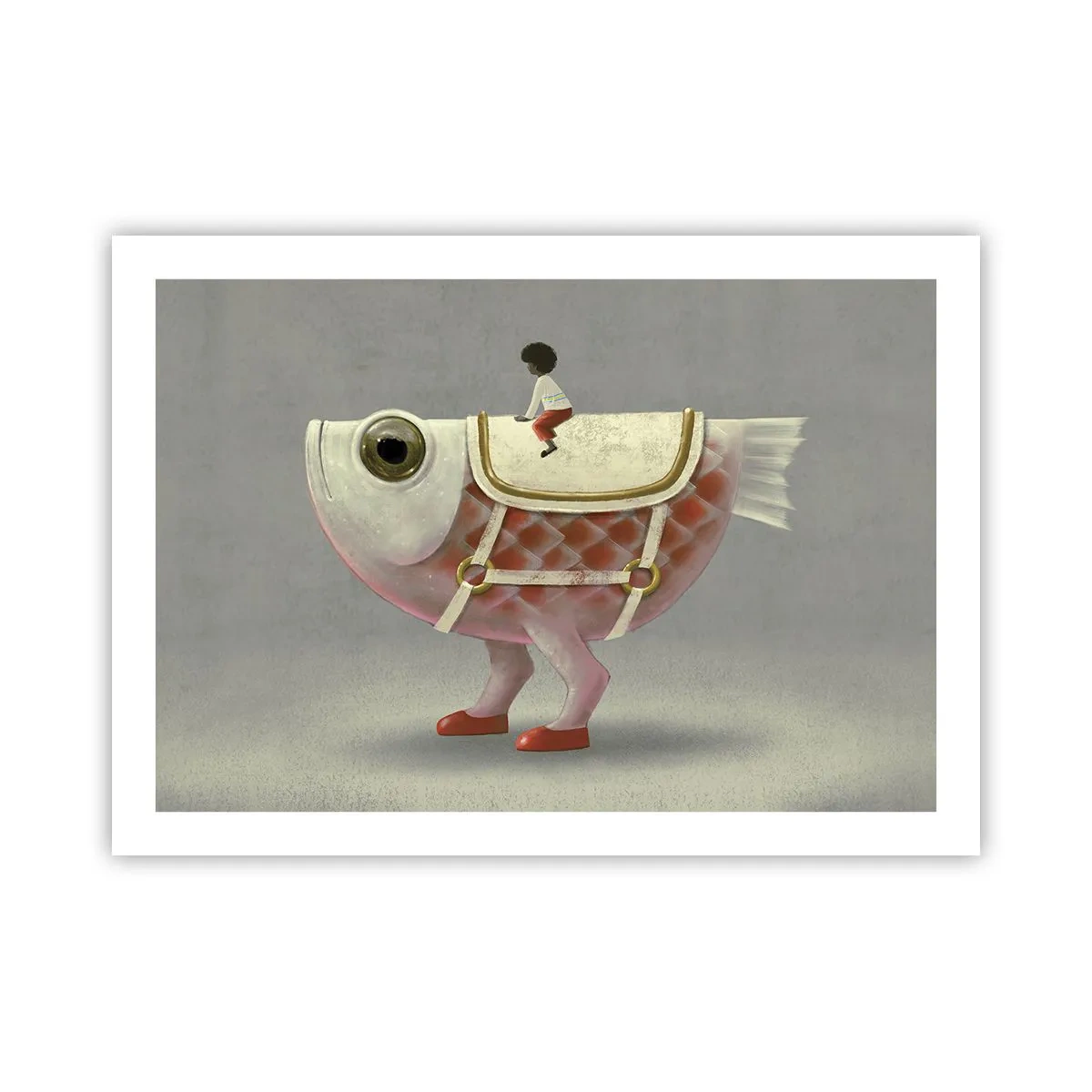 Póster - Jinete del pescado - 70x50 cm