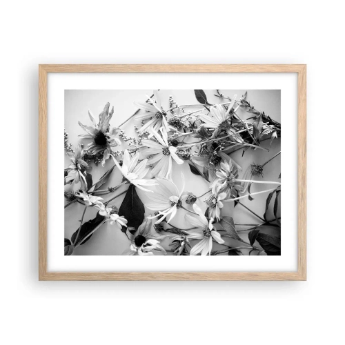 Póster en marco roble claro - Un no ramo de flores - 50x40 cm