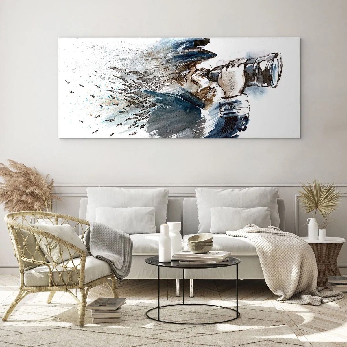 Cuadro sobre vidrio - Impresiones sobre Vidrio - Tierra a la vista - 90x30 cm
