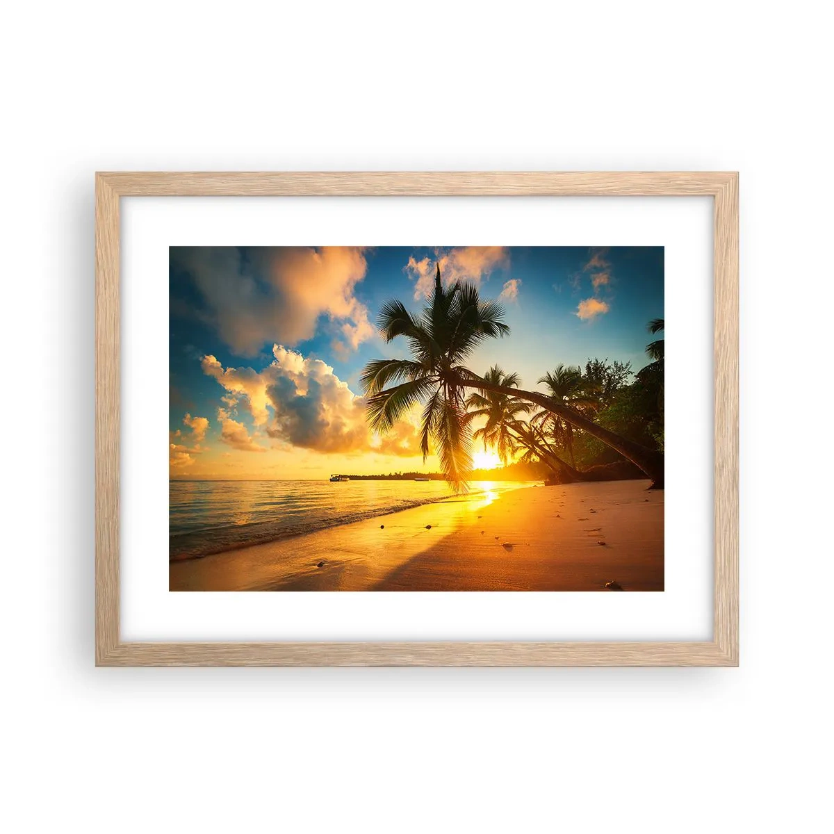 Póster en marco roble claro - Un sueño caribeño - 40x30 cm