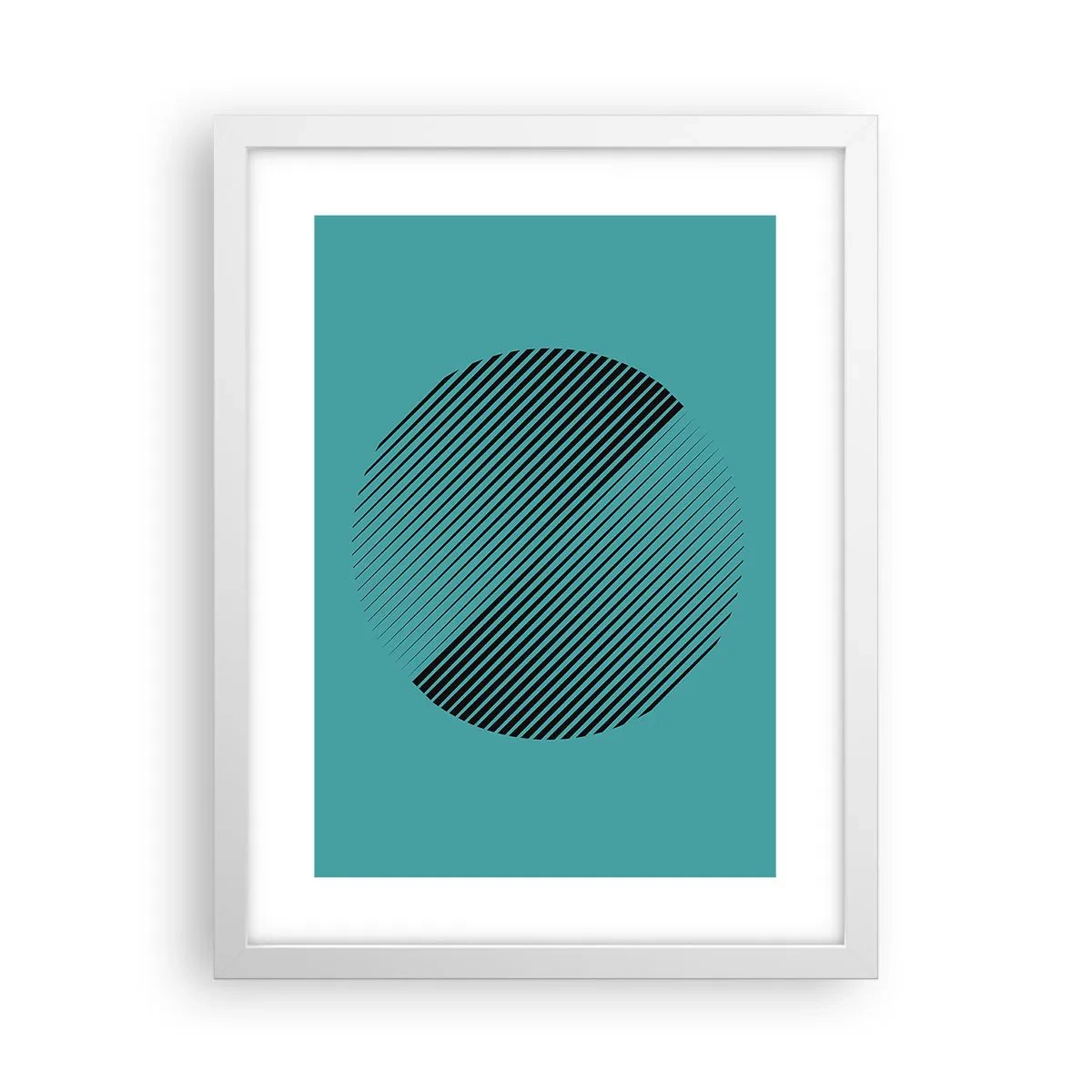 Póster en marco blanco - El círculo: una variación geométrica - 30x40 cm
