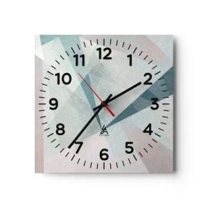 Reloj de pared - Reloj de vidrio - Tranquilo pero dinámico - 40x40 cm