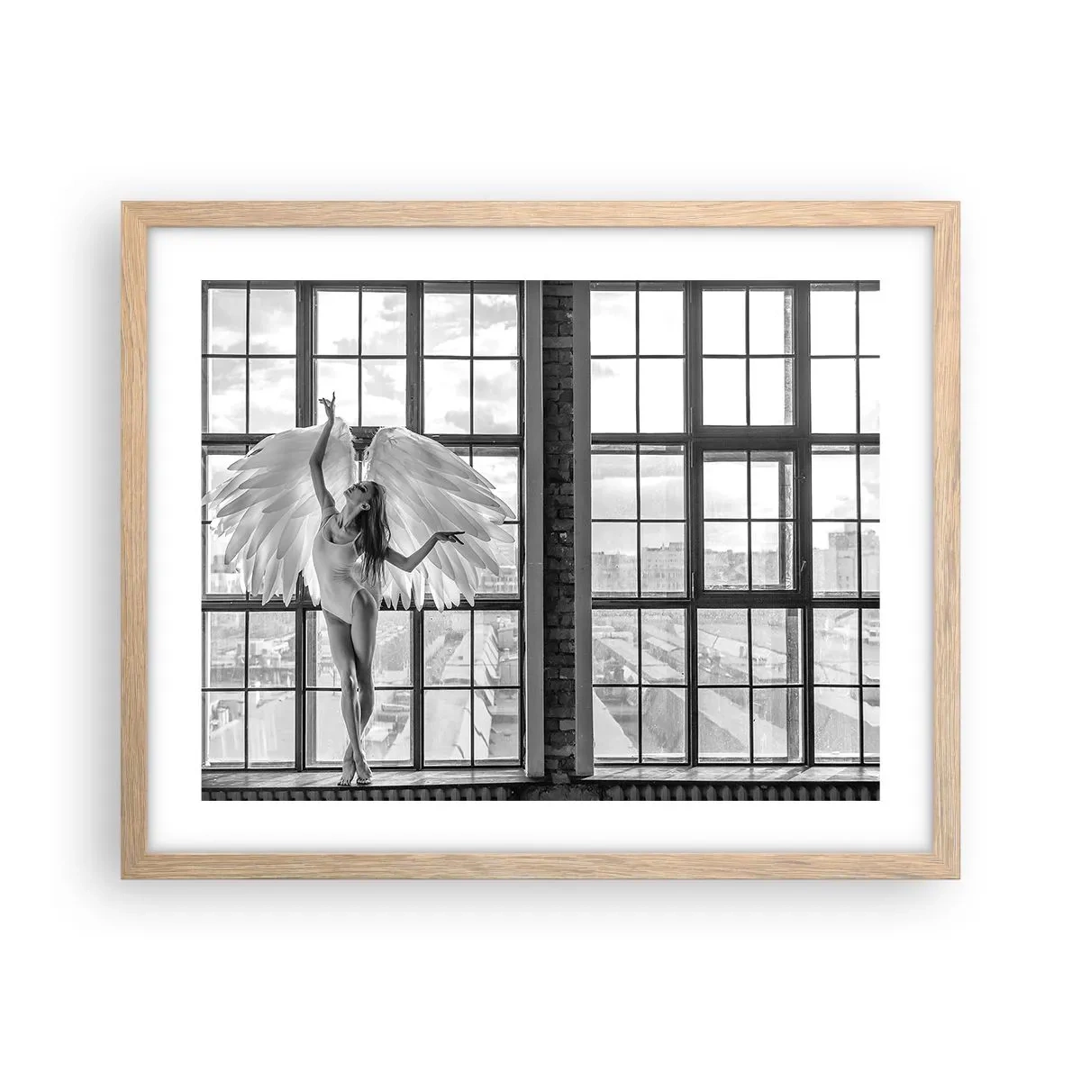 Póster en marco roble claro - ¿Ciudad de los ángeles? - 50x40 cm