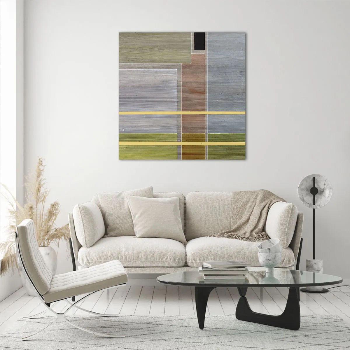 Cuadro sobre vidrio - Impresiones sobre Vidrio - Recto y tranquilo - 40x40 cm