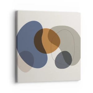 Cuadro sobre lienzo - Impresión de Imagen - Gotas de color - 30x30 cm