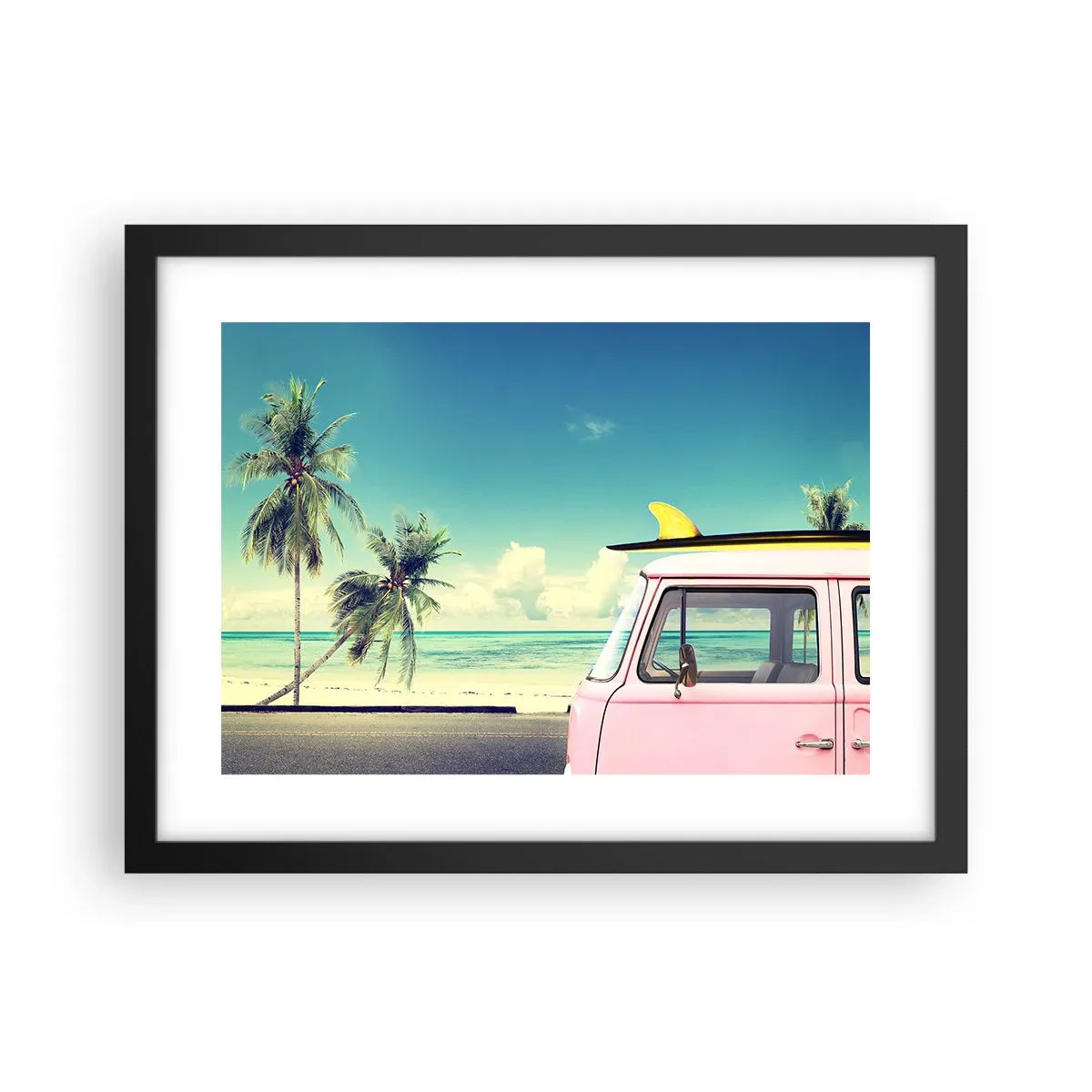 Póster en marco negro - Comienzan las vacaciones - 40x30 cm