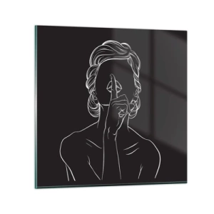 Cuadro sobre vidrio - Impresiones sobre Vidrio - La belleza florece en silencio - 60x60 cm