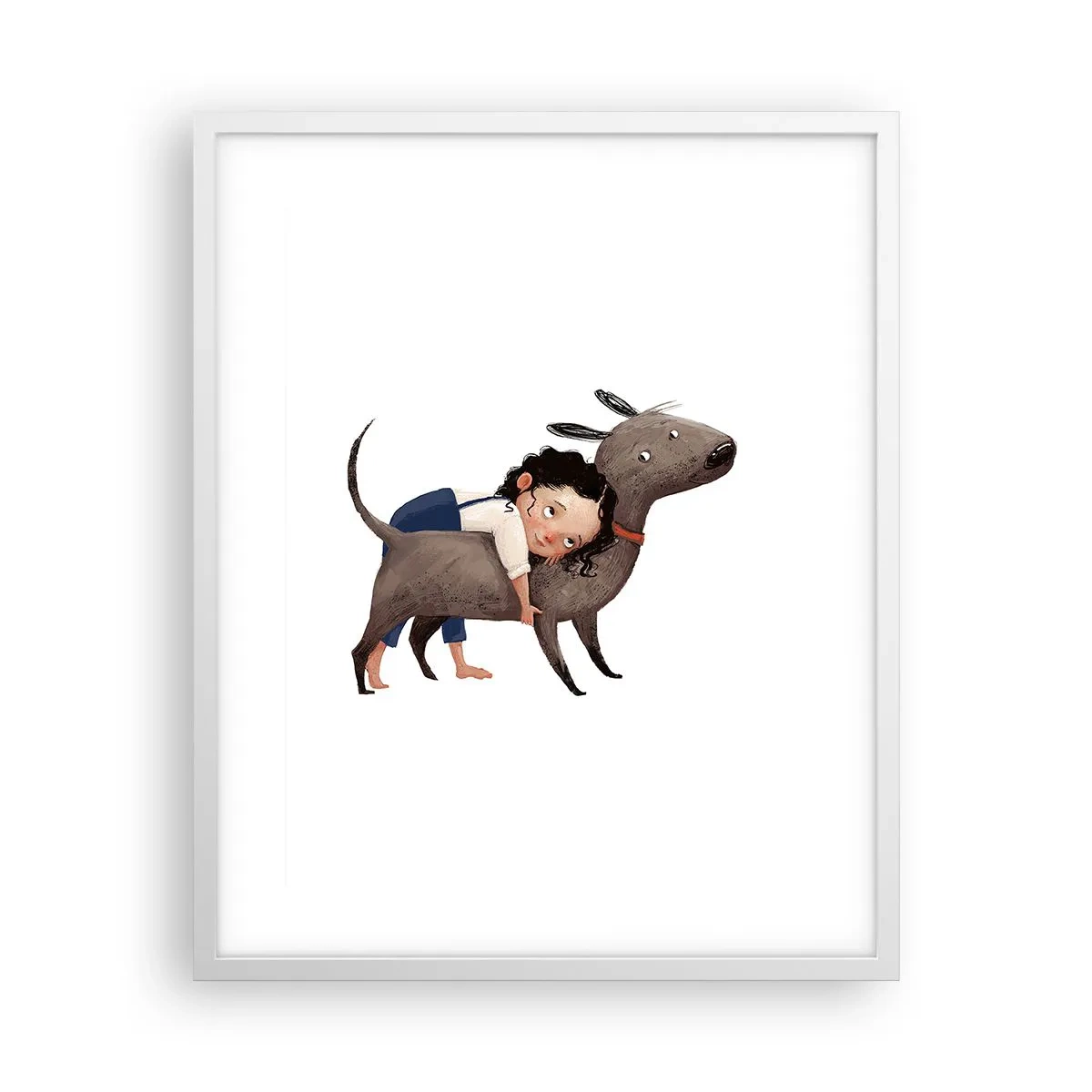 Póster en marco blanco - Mejores amigos - 40x50 cm