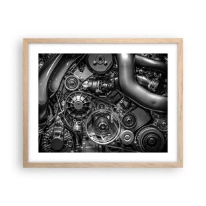 Póster en marco roble claro - La poesía de la mecánica - 50x40 cm