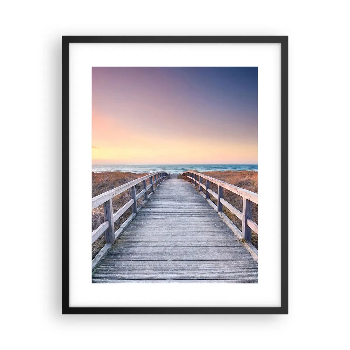 Póster en marco negro - Aurora vespertina del Báltico - 40x50 cm