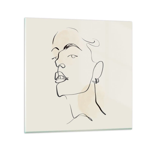 Cuadro sobre vidrio - Impresiones sobre Vidrio - Una mirada orgullosa - 50x50 cm