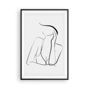 Póster en marco negro - En la ola de sueños - 61x91 cm