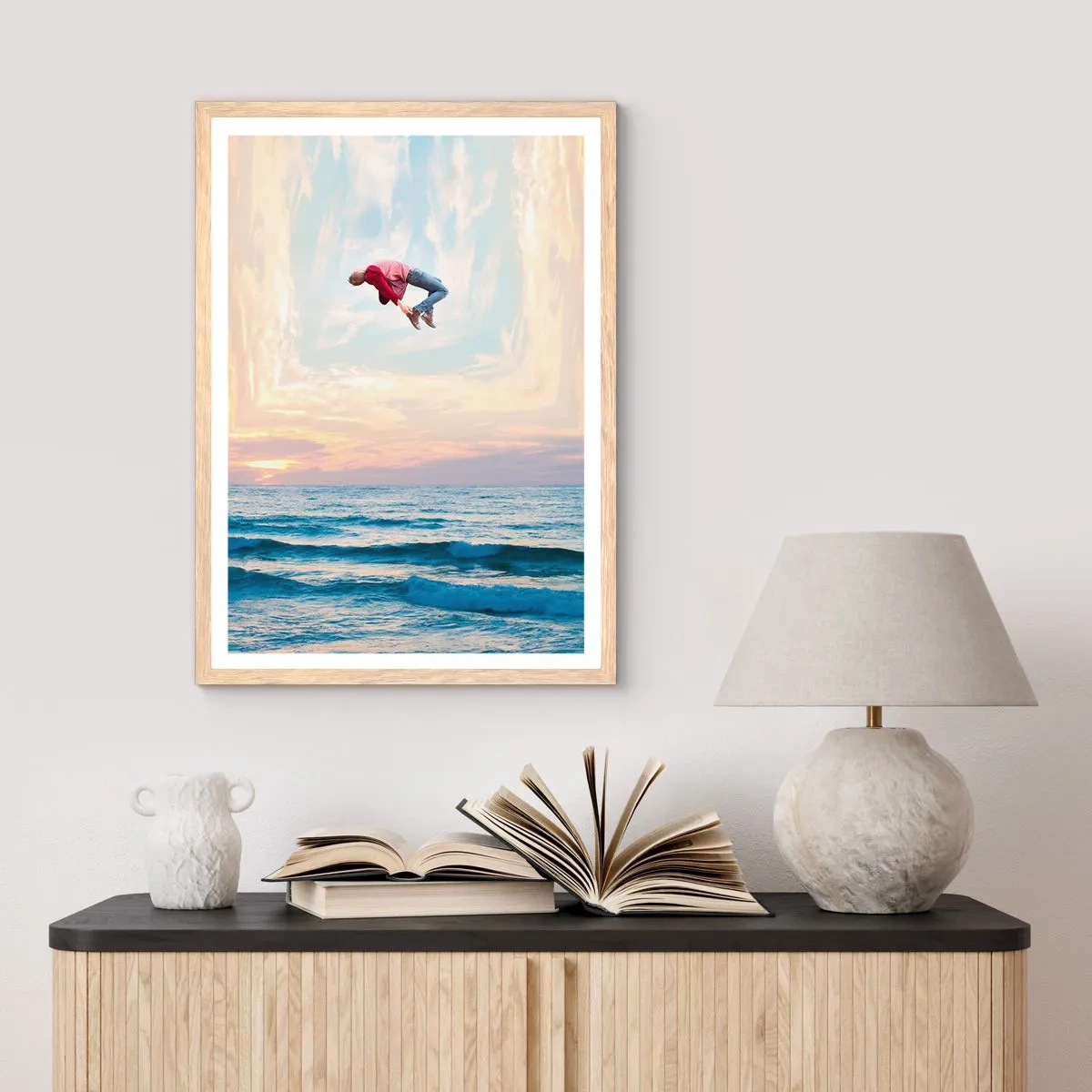 Póster en marco roble claro - A otra dimensión - 50x70 cm