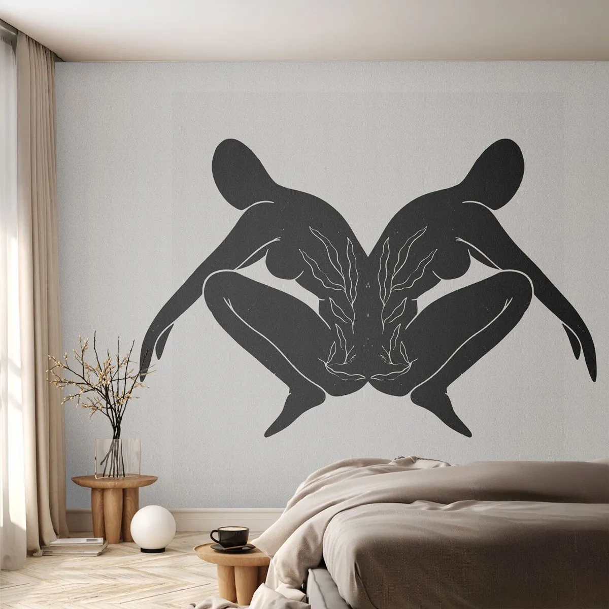 Fotomural Autadhesivo Deluxe Sticker - Un alma compartida - Gente, minimalista, Mellizos - 100x70 cm