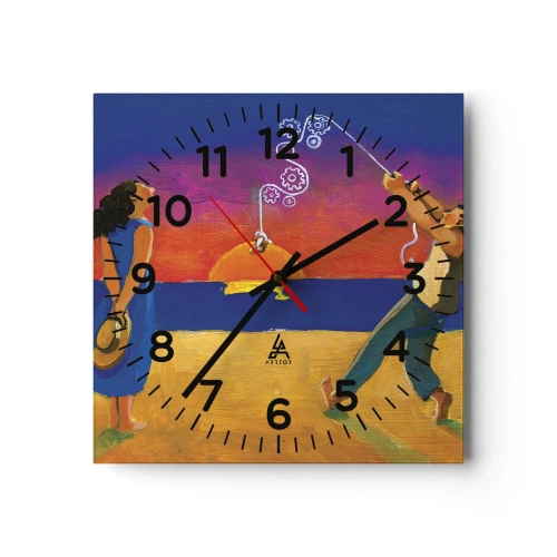 Reloj de pared - Reloj de vidrio - Mucho más que una estrella del cielo - 30x30 cm