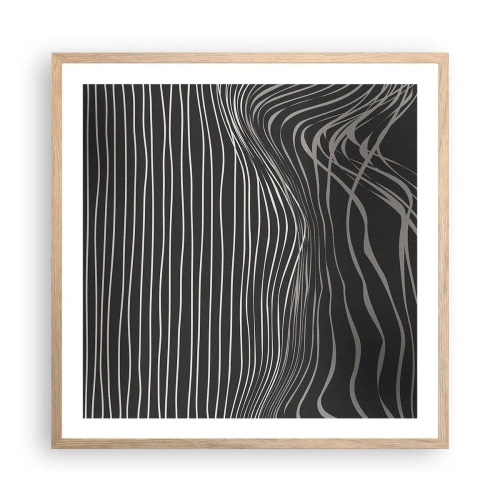 Póster en marco roble claro - Ritmo y acento - 60x60 cm