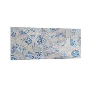 Cuadro sobre vidrio - Impresiones sobre Vidrio - En un laberinto gris azulado - 100x40 cm