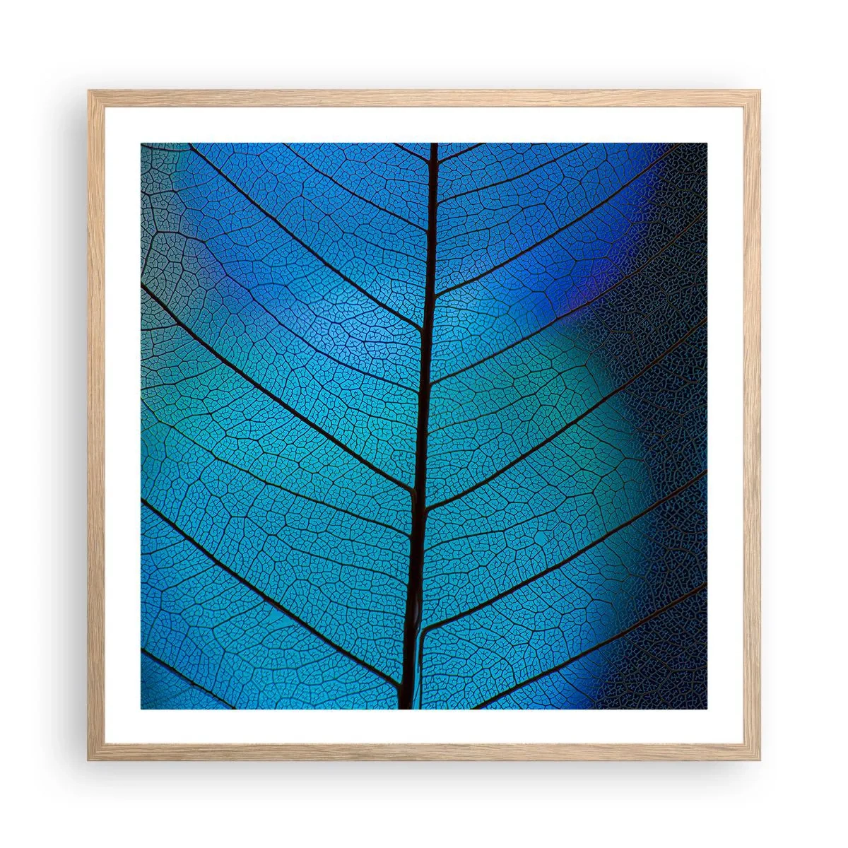 Póster en marco roble claro - Construcción intrincada - 60x60 cm