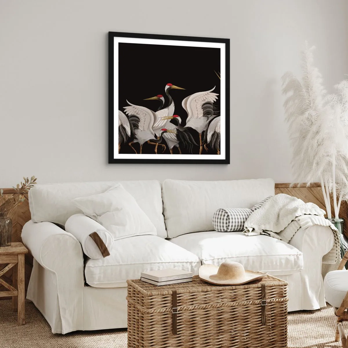 Póster en marco negro - Asuntos de aves - 30x30 cm