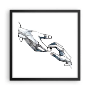 Póster en marco negro - Un buen gesto - 40x40 cm