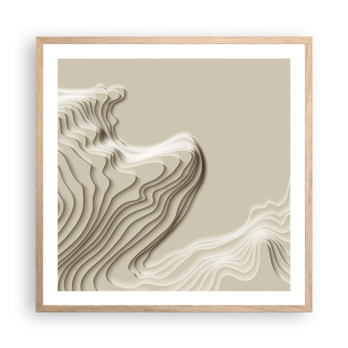 Póster en marco roble claro - Topografía del arte - 60x60 cm