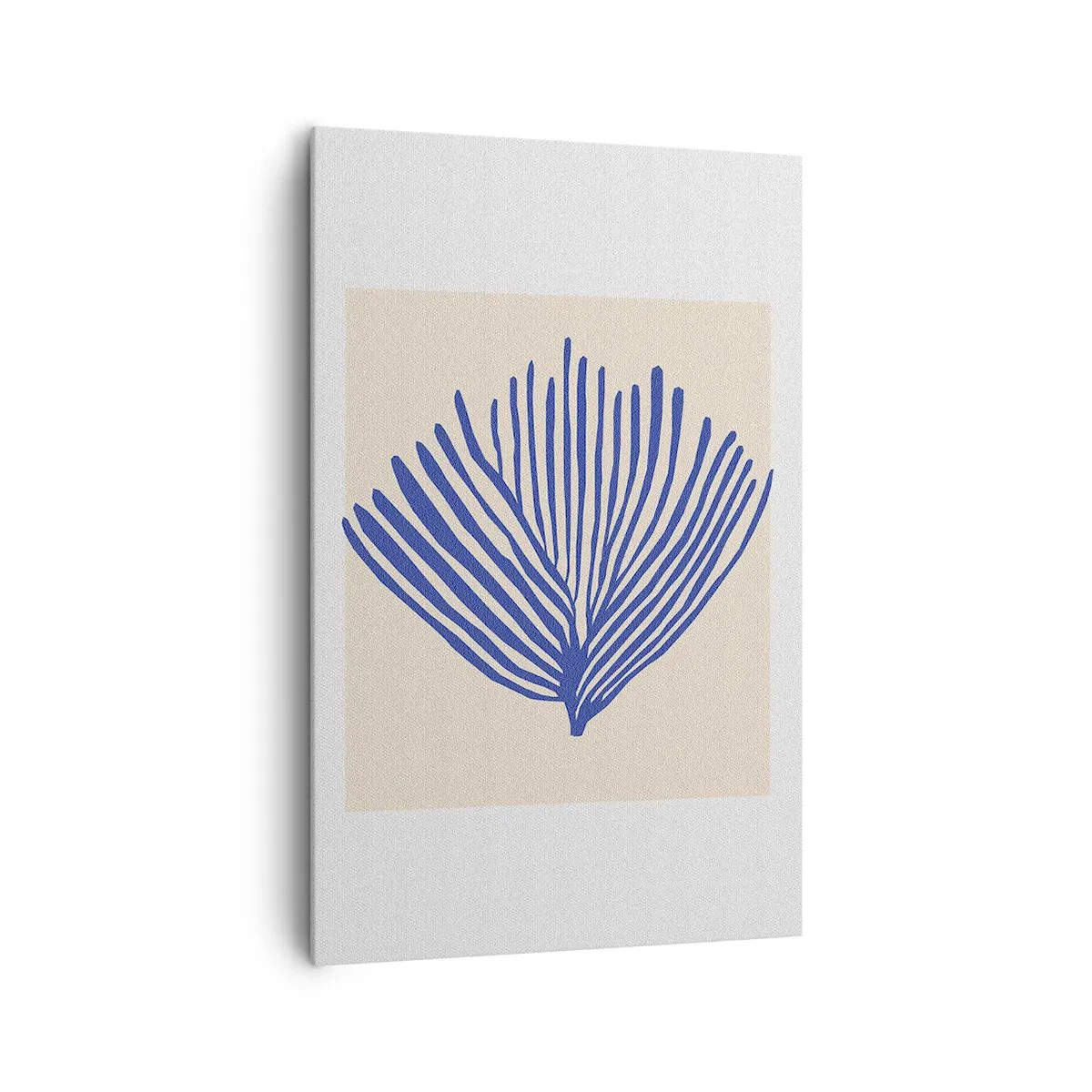 Cuadro sobre lienzo - Impresión de Imagen - Abanico azul - 80x120 cm