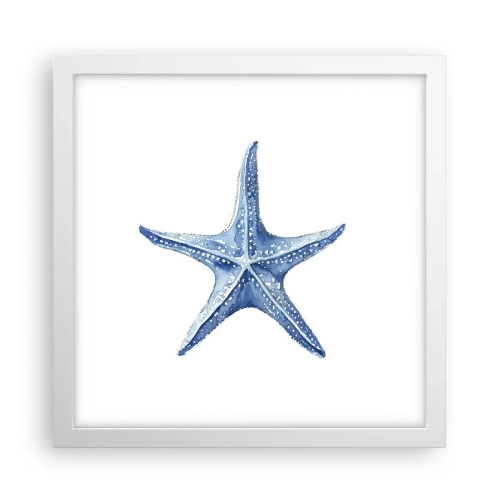 Póster en marco blanco - Estrella de mar - 30x30 cm