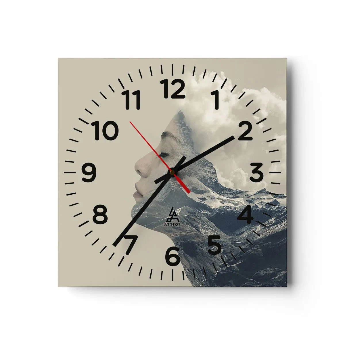 Reloj de pared - Reloj de vidrio - La belleza de los elementos - 30x30 cm