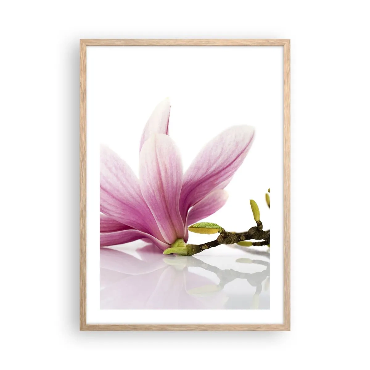 Póster en marco roble claro - Suave como un soplo de primavera - 50x70 cm