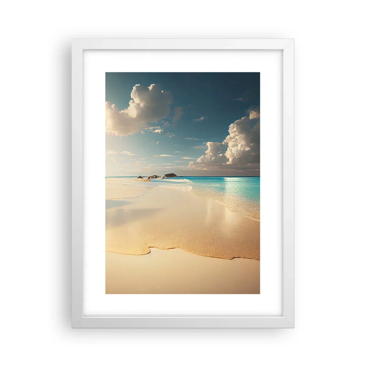 Póster en marco blanco - Un día de ensueño - 30x40 cm