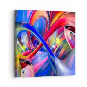 Cuadro sobre lienzo - Impresión de Imagen - Una danza de colores - 30x30 cm